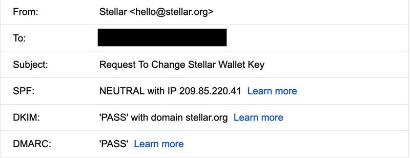 stellar phishing email